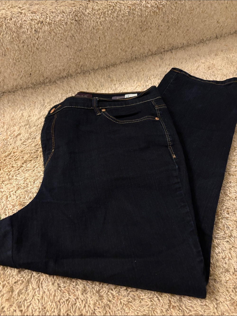 Dark Indigo Jeans with Contrast Stitching